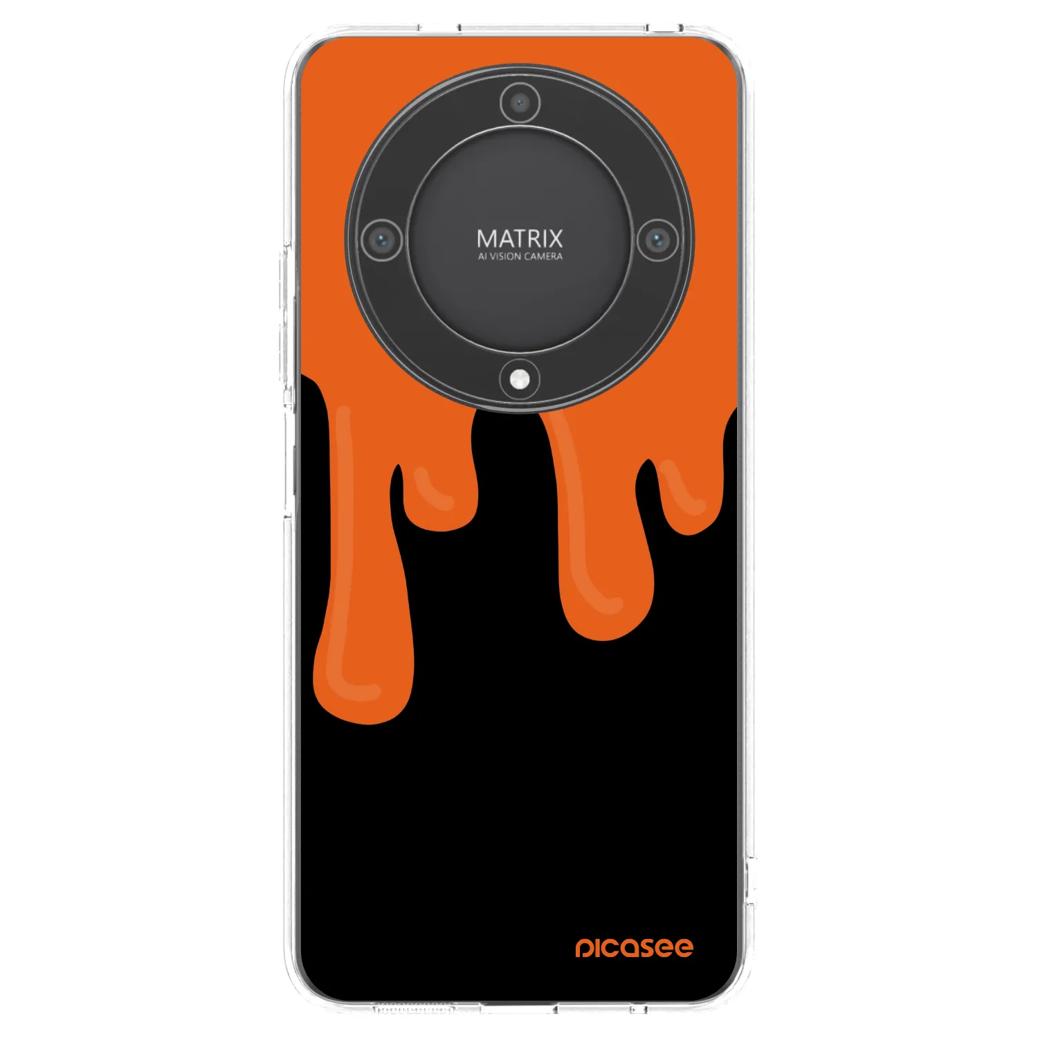 Picasee silikonski prozorni ovitek za Honor Magic5 Lite 5G - Orange spooky