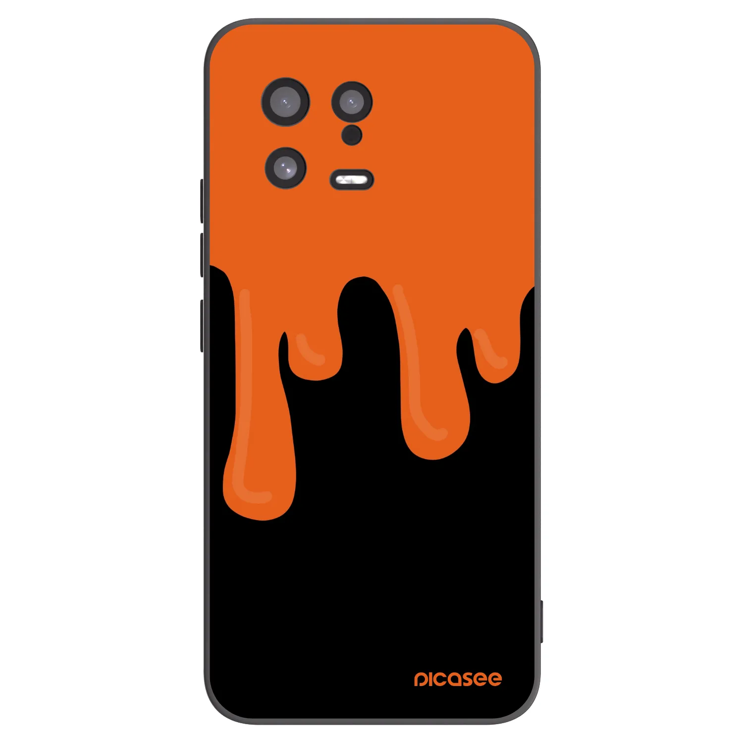 Picasee silikonski črni ovitek za Xiaomi 13 - Orange spooky