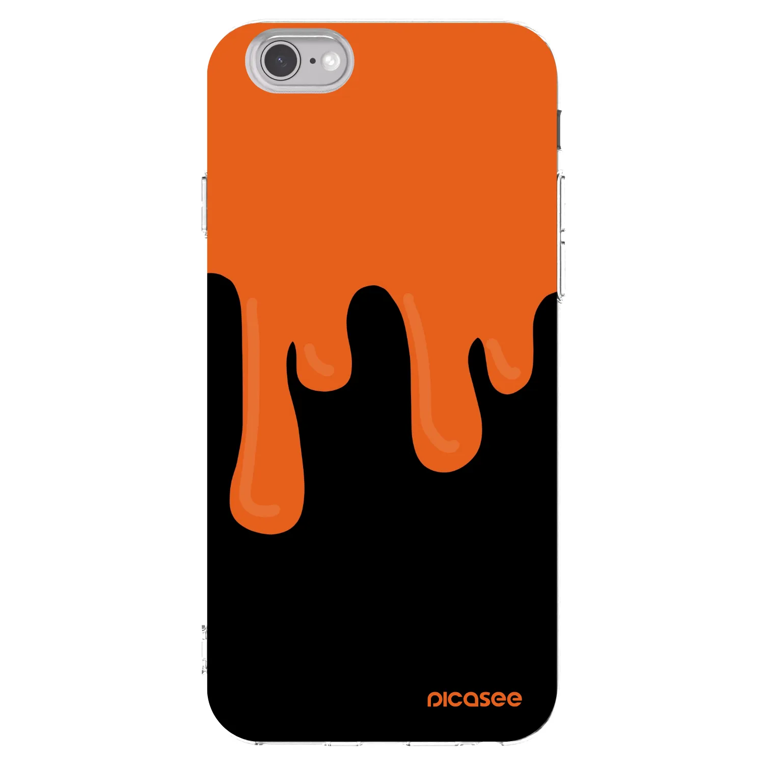Picasee silikonski prozorni ovitek za Apple iPhone 6/6S - Orange spooky