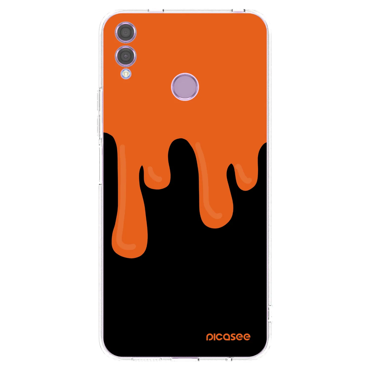 Picasee silikonski prozorni ovitek za Honor 8X - Orange spooky