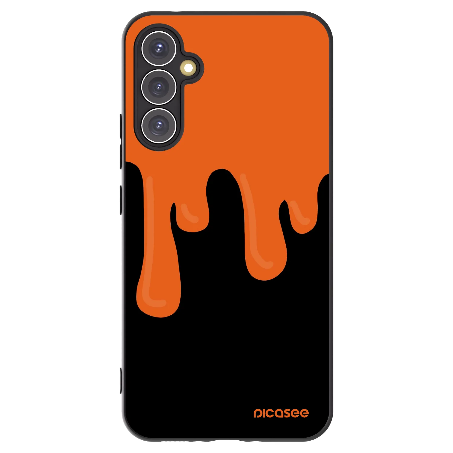 Picasee silikonski črni ovitek za Samsung Galaxy A34 5G A346B - Orange spooky