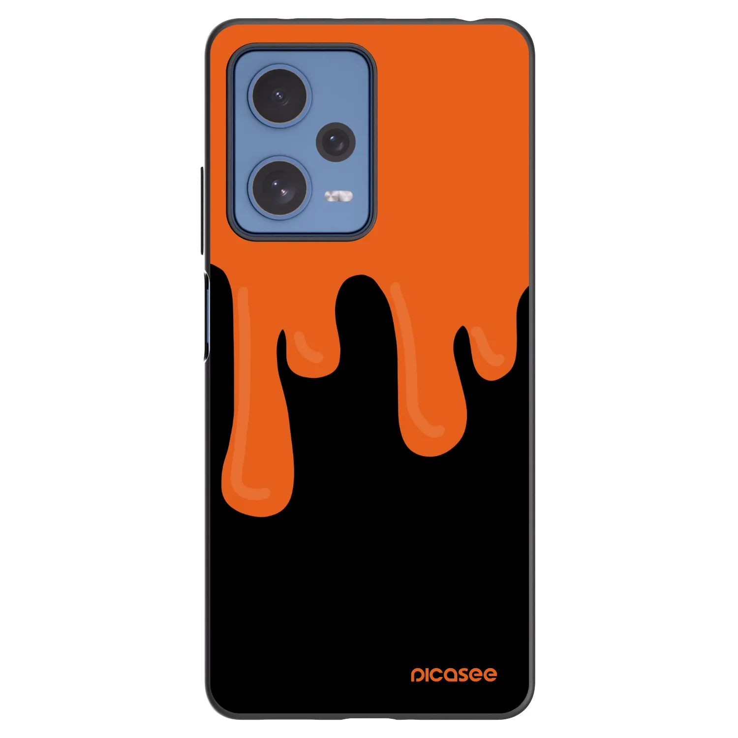 Picasee silikonski črni ovitek za Xiaomi Redmi Note 12 Pro 5G - Orange spooky