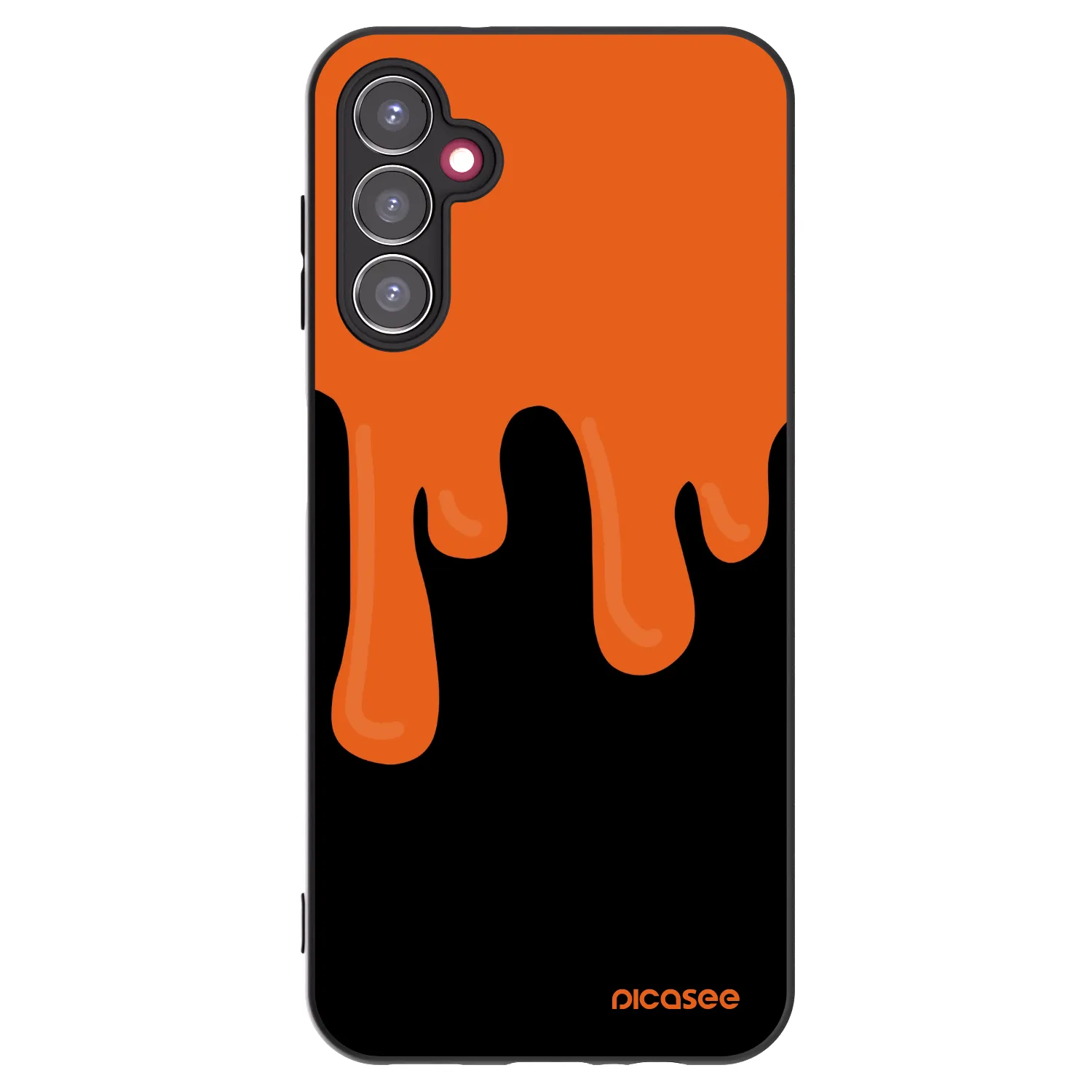Picasee silikonski črni ovitek za Samsung Galaxy A14 5G A146P - Orange spooky