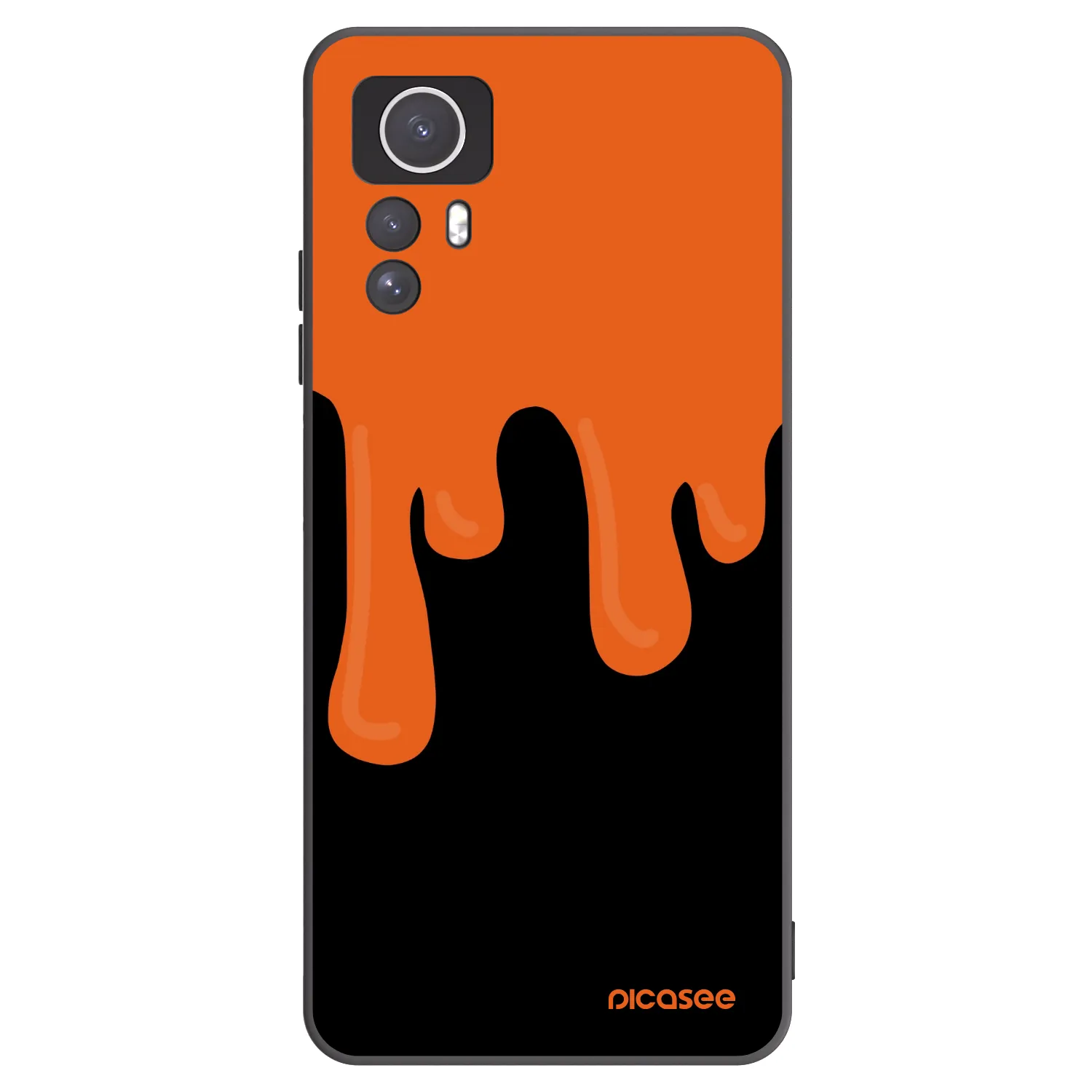 Picasee silikonski črni ovitek za Xiaomi Redmi Note 12S - Orange spooky