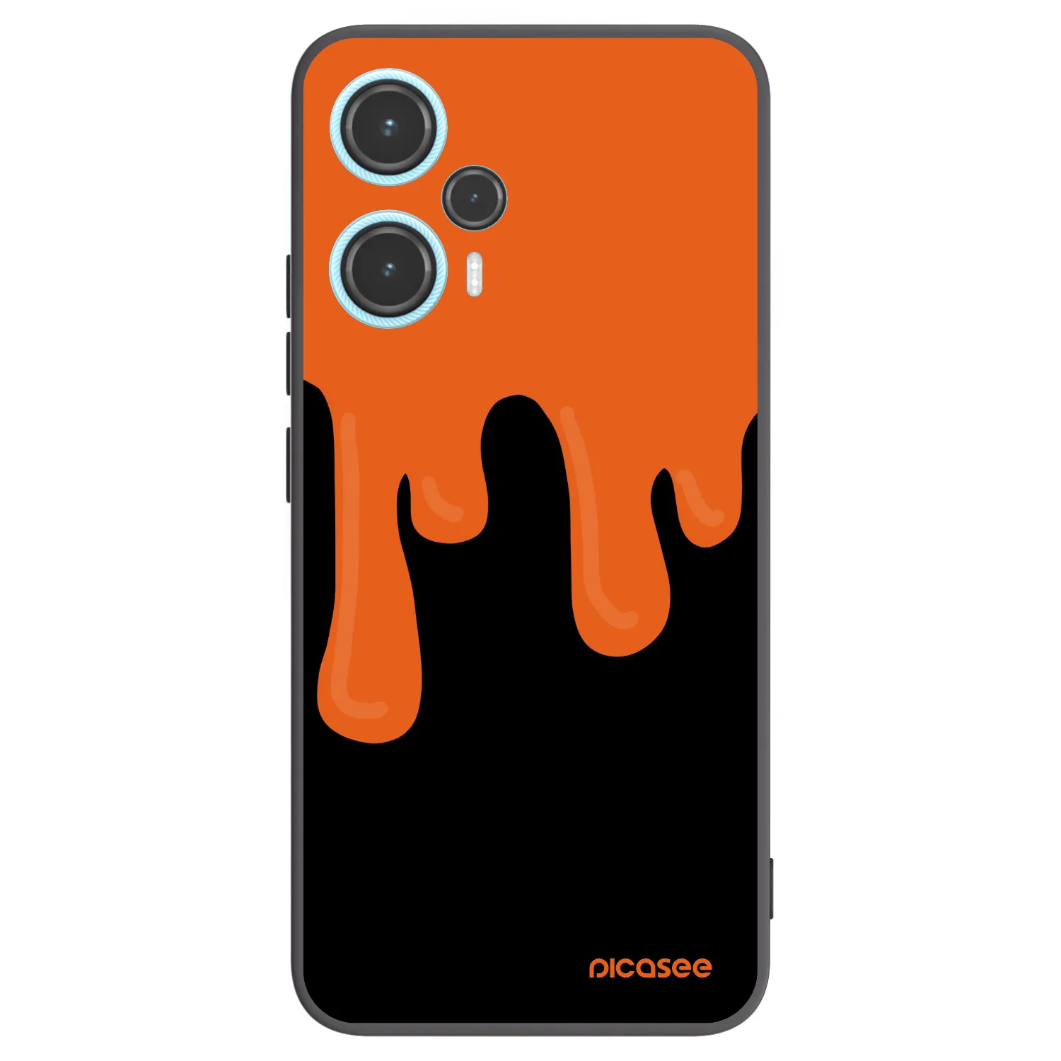 Picasee silikonski črni ovitek za Xiaomi Poco F5 - Orange spooky