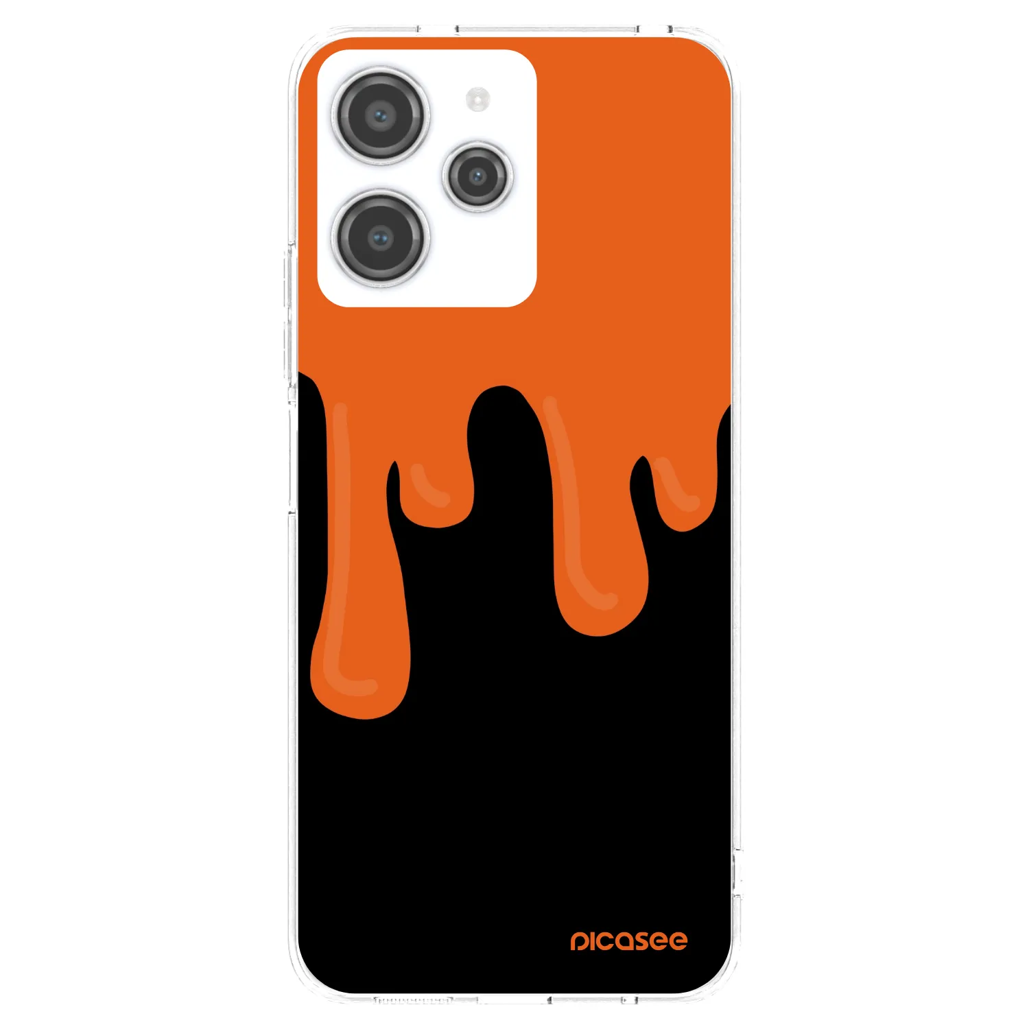 Picasee silikonski prozorni ovitek za Xiaomi Redmi 12 4G - Orange spooky