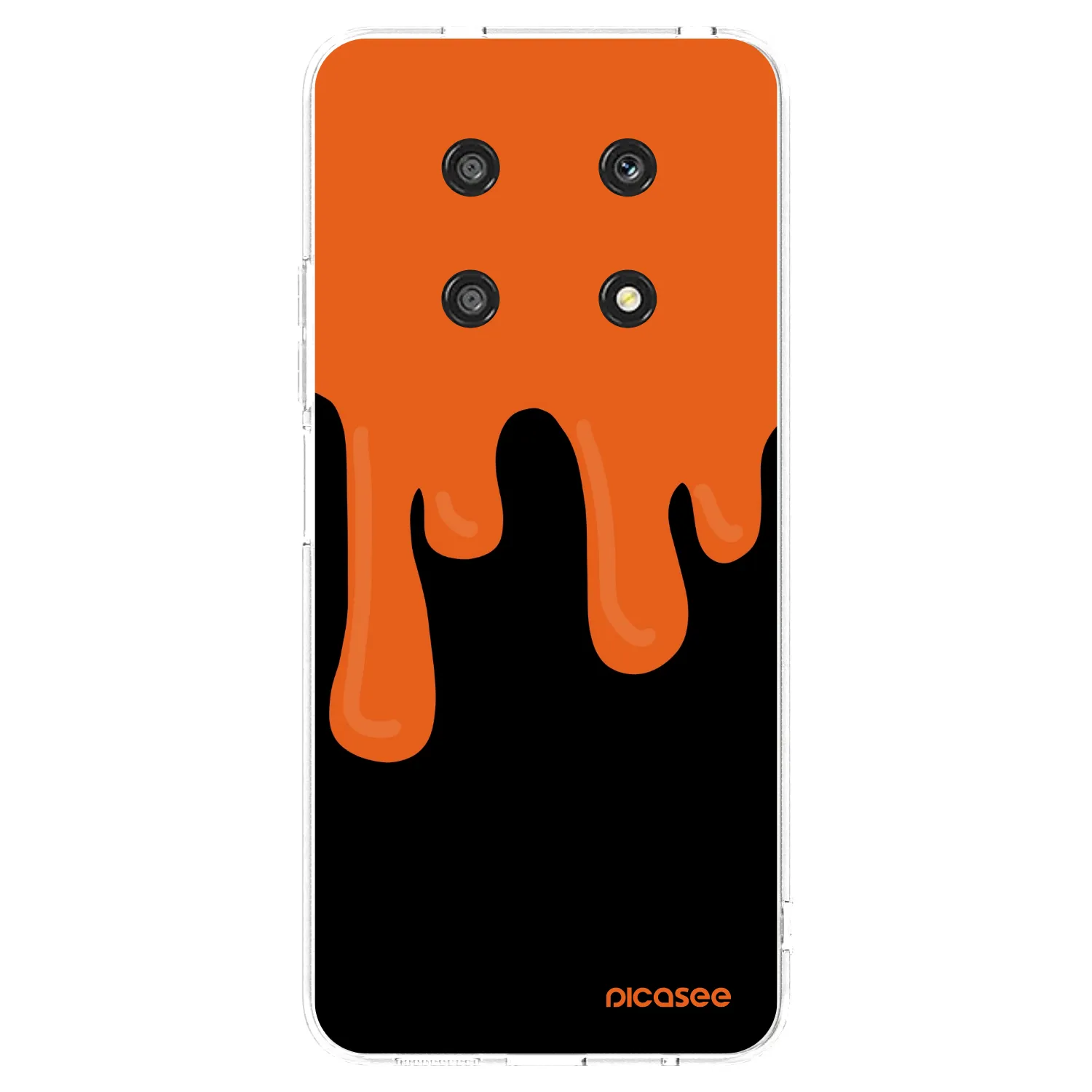 Picasee silikonski prozorni ovitek za Honor Magic4 Lite 5G - Orange spooky