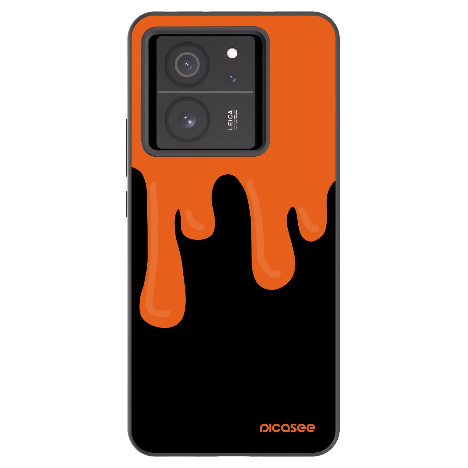 Picasee silikonski črni ovitek za Xiaomi 13T Pro - Orange spooky