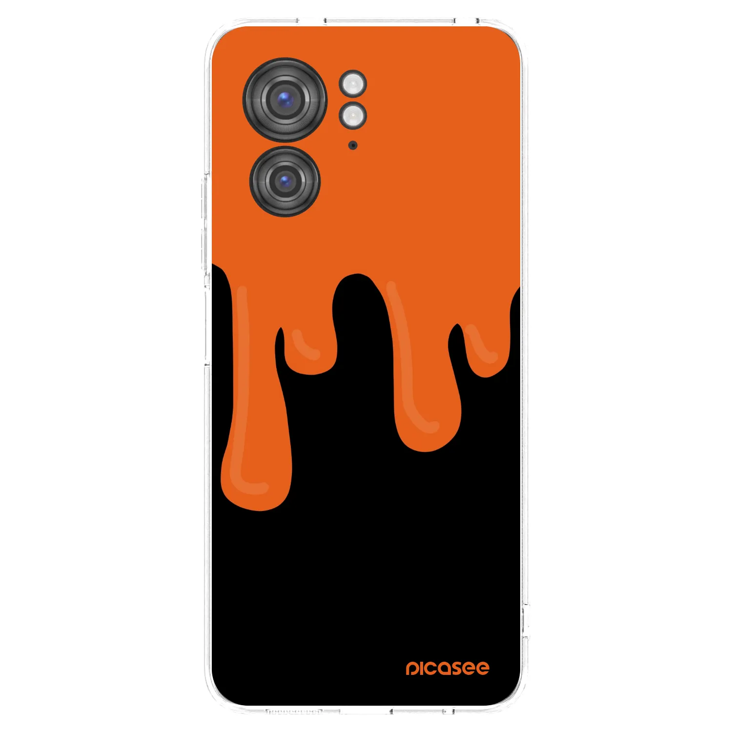 Picasee silikonski prozorni ovitek za Motorola Edge 40 - Orange spooky