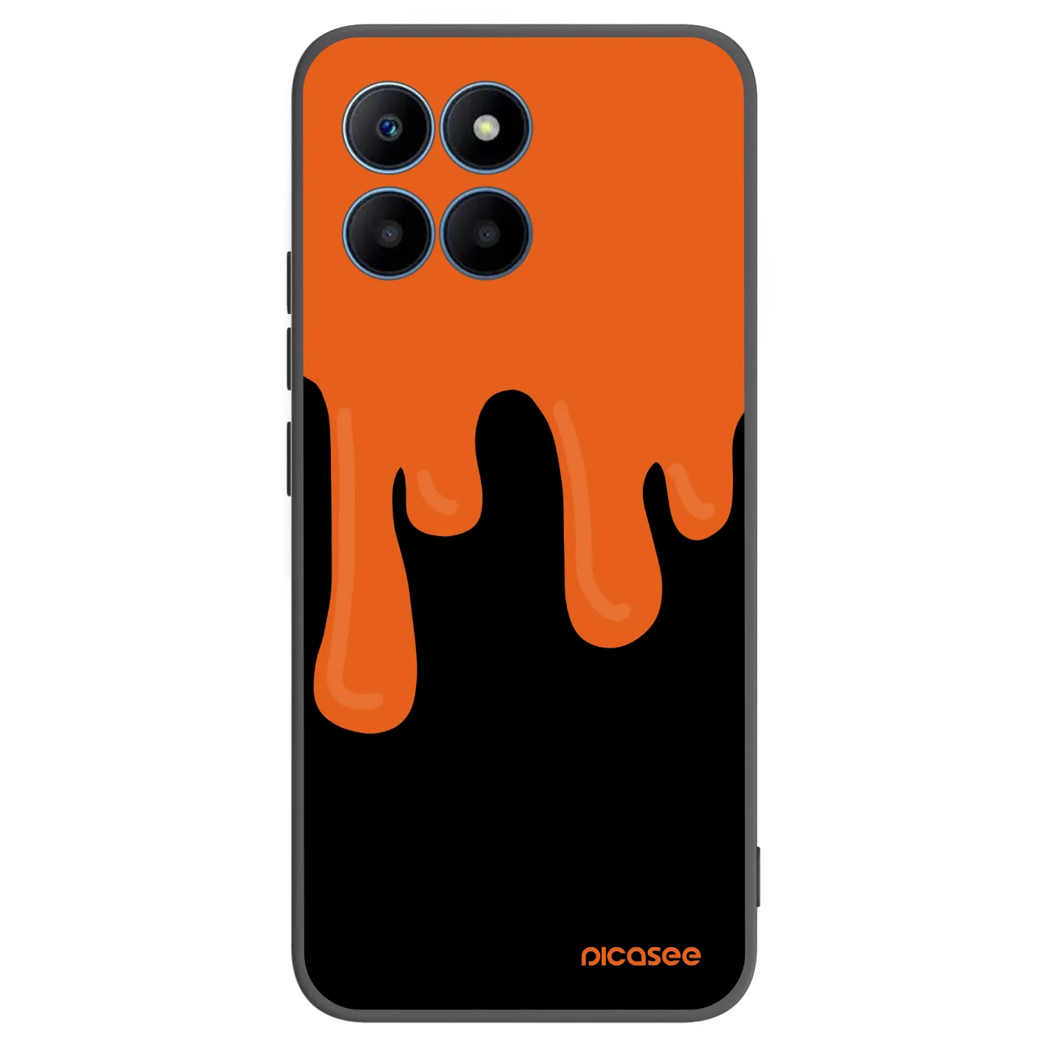 Picasee silikonski črni ovitek za Honor 70 Lite - Orange spooky