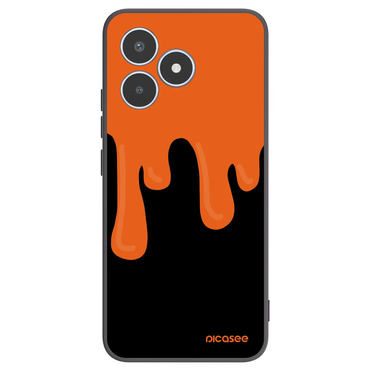 Picasee silikonski črni ovitek za Realme C53 - Orange spooky