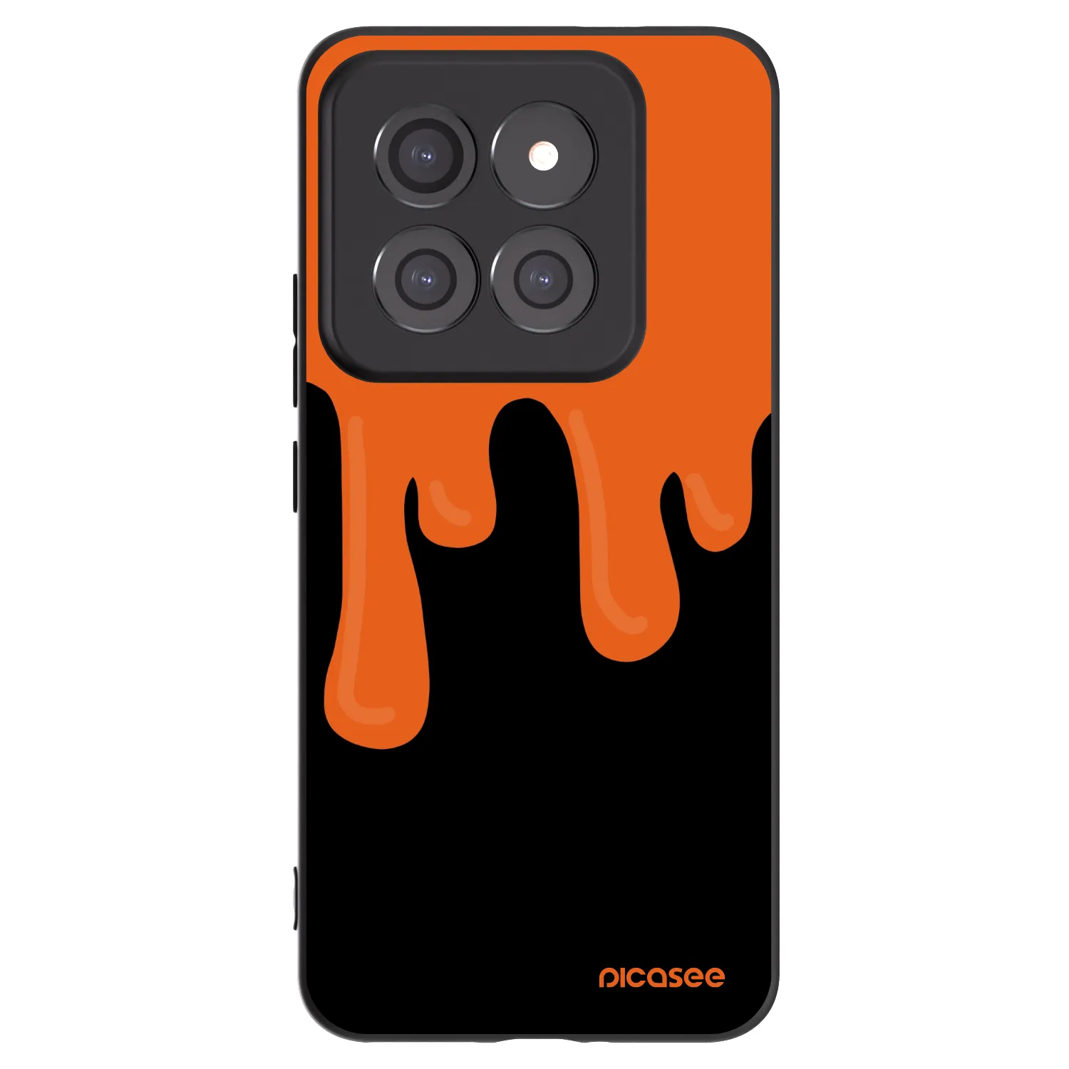Picasee silikonski črni ovitek za Xiaomi 14 Pro - Orange spooky