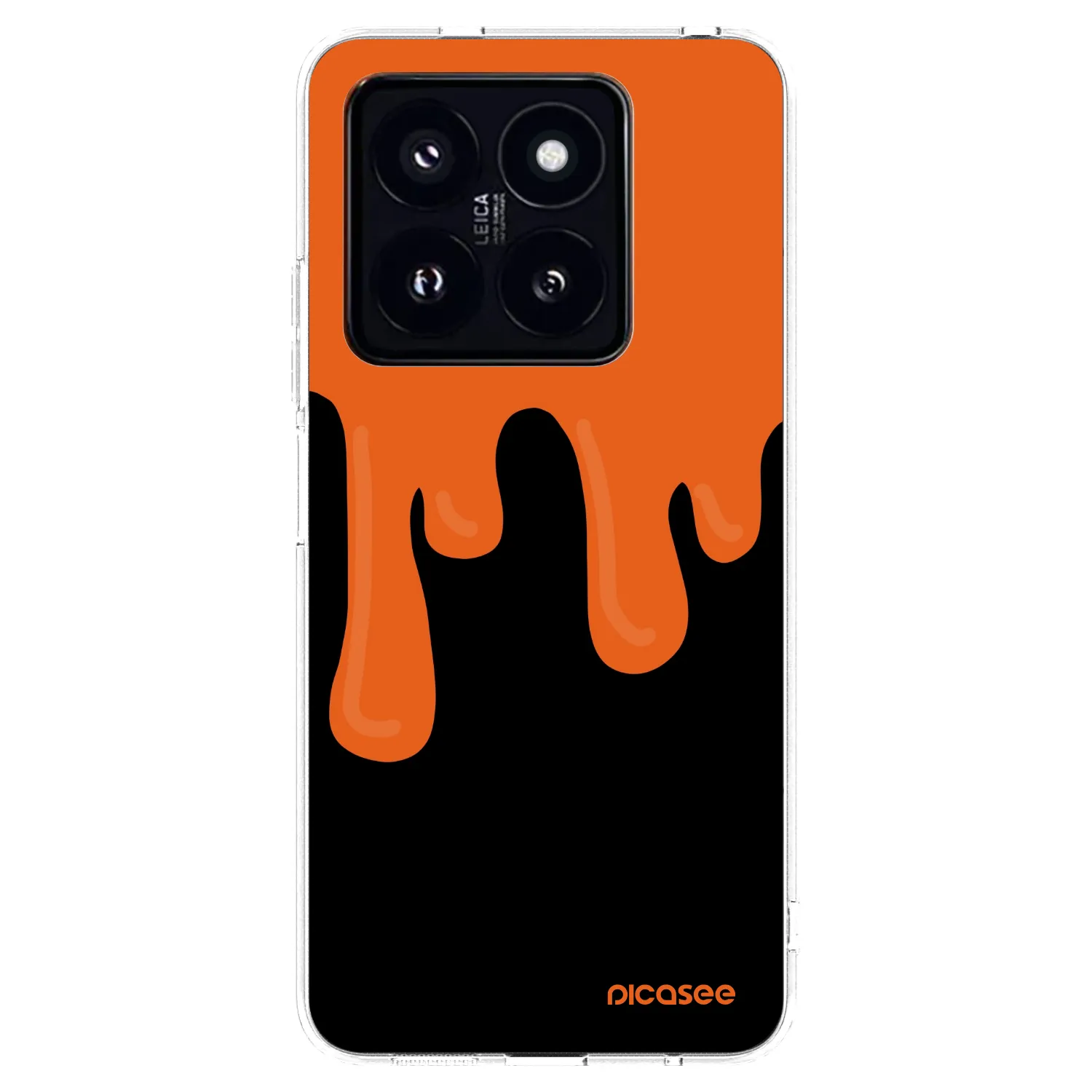 Picasee silikonski prozorni ovitek za Xiaomi 14 Pro - Orange spooky