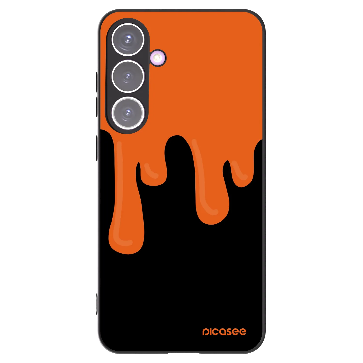 Picasee silikonski črni ovitek za Samsung Galaxy S24+ S926B 5G - Orange spooky