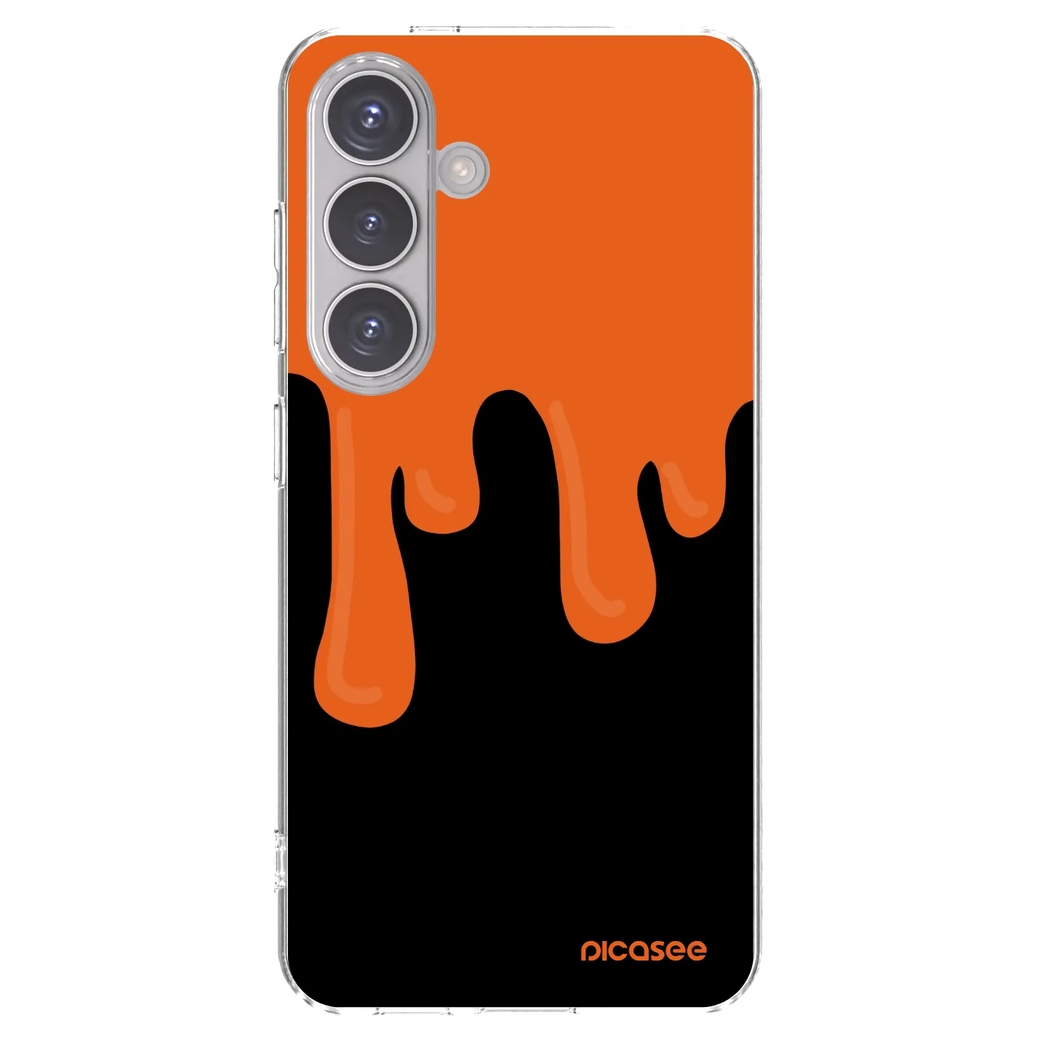 Picasee silikonski prozorni ovitek za Samsung Galaxy S24 S921B 5G - Orange spooky
