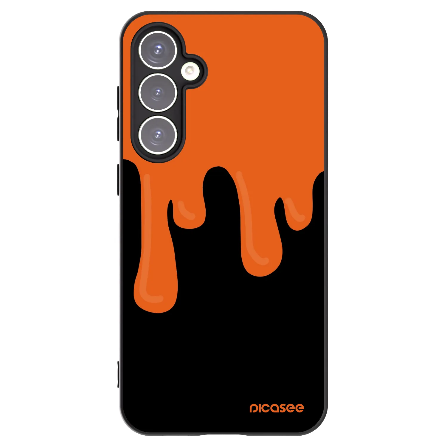 Picasee silikonski črni ovitek za Samsung Galaxy S23 FE S711B - Orange spooky