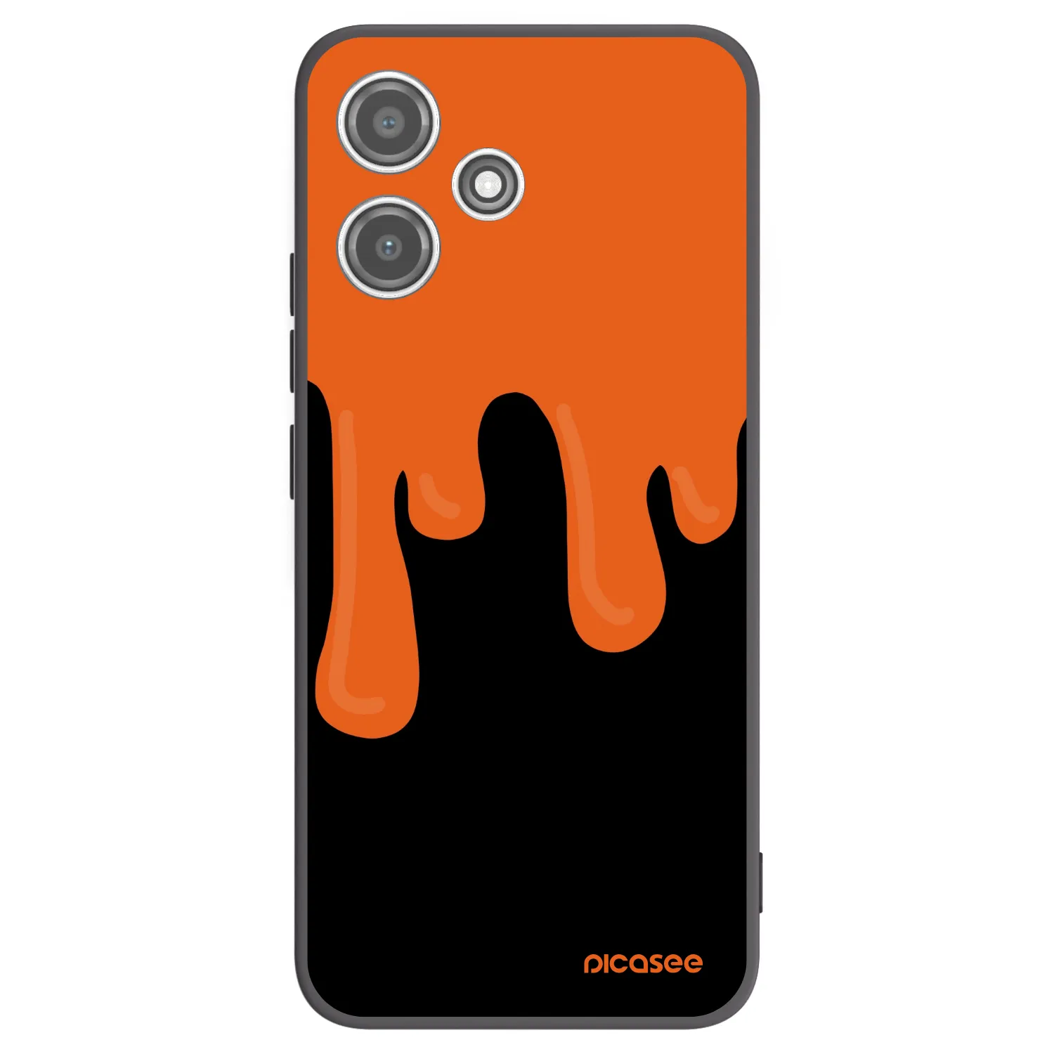 Picasee silikonski črni ovitek za Xiaomi Redmi 12 5G - Orange spooky