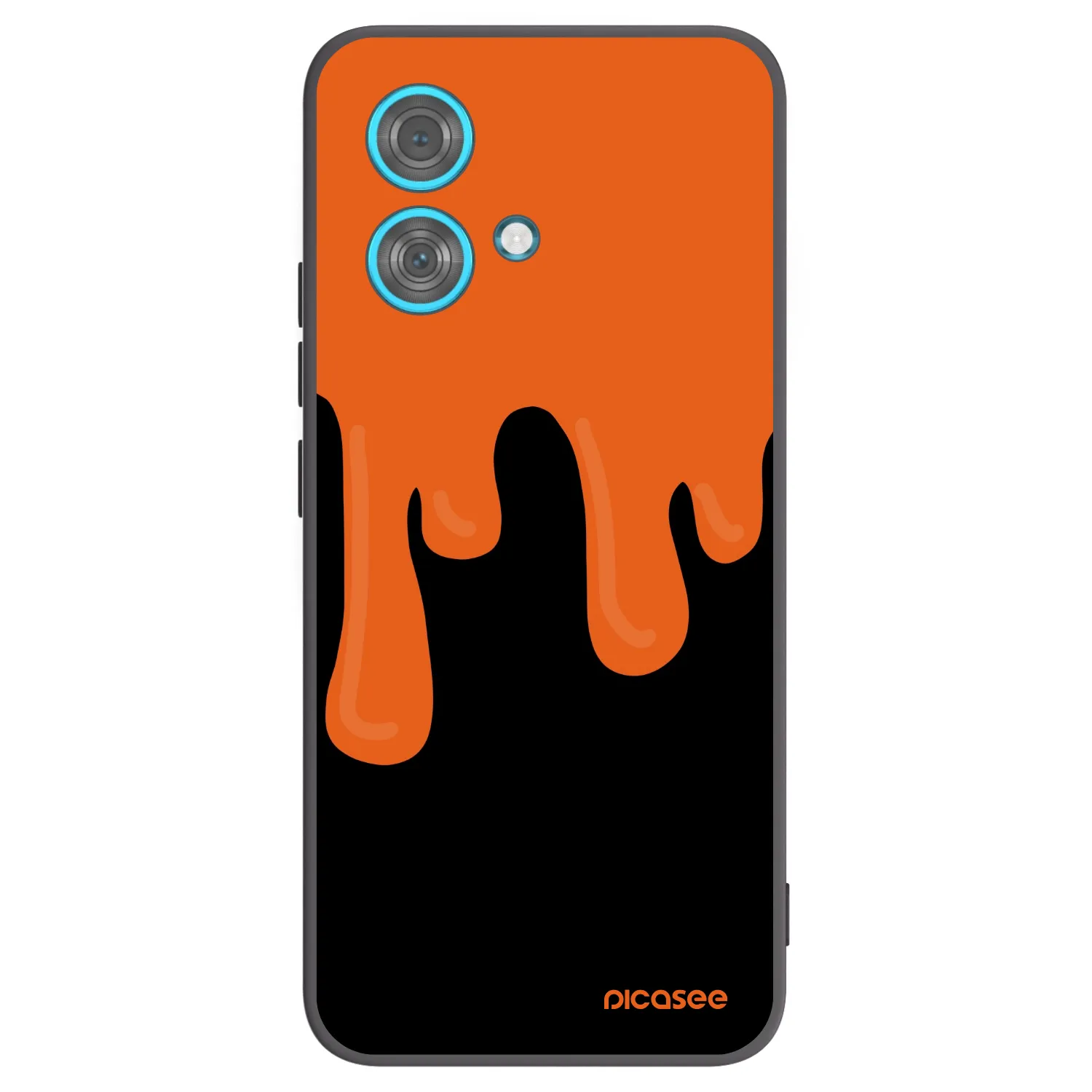 Picasee silikonski črni ovitek za Motorola Edge 40 Neo - Orange spooky