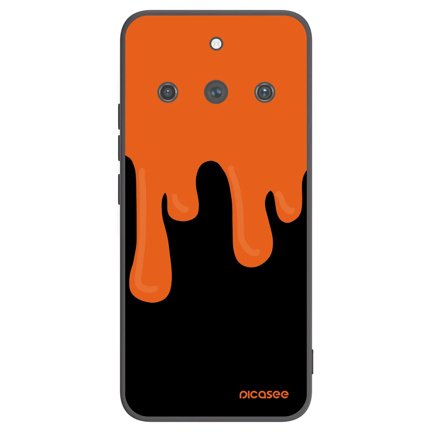 Picasee silikonski črni ovitek za Realme 11 Pro+ - Orange spooky
