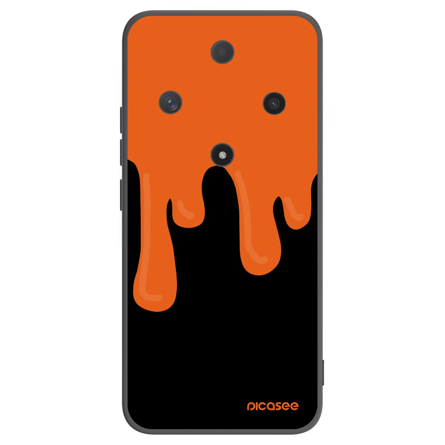 Picasee silikonski črni ovitek za Honor Magic6 Lite 5G - Orange spooky