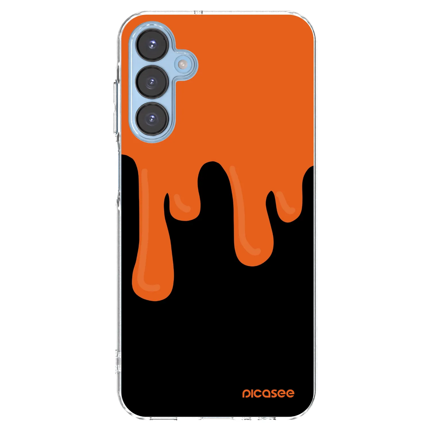 Picasee silikonski prozorni ovitek za Samsung Galaxy A15 A156B 5G - Orange spooky