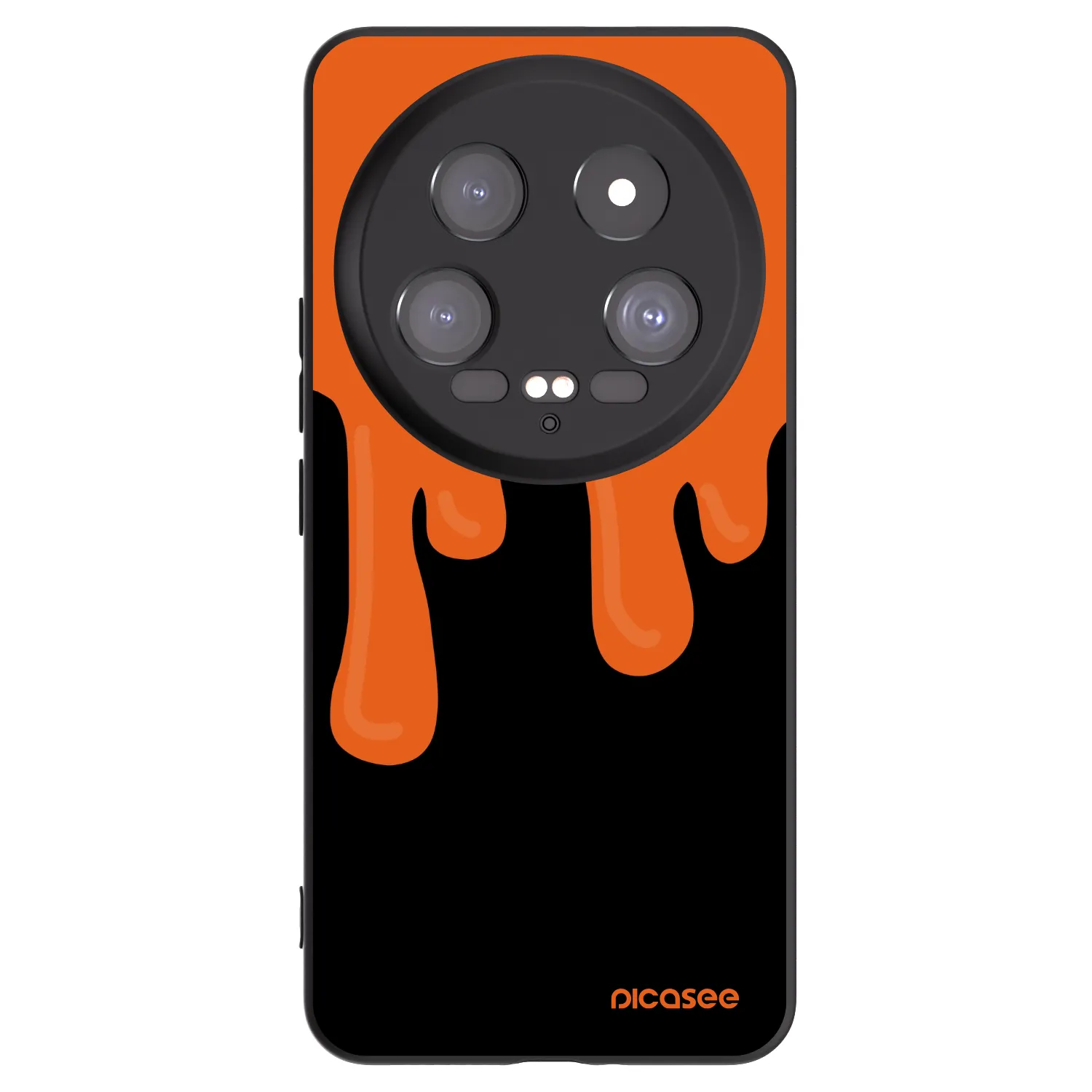 Picasee silikonski črni ovitek za Xiaomi 14 Ultra - Orange spooky