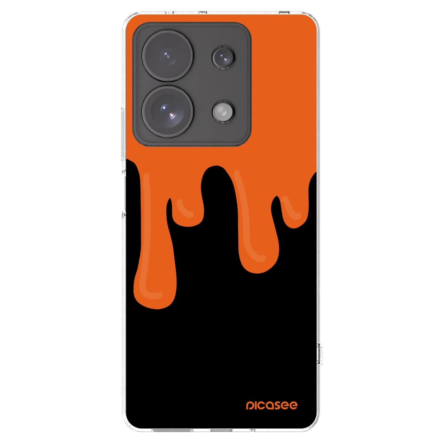 Picasee silikonski prozorni ovitek za Xiaomi Redmi Note 13 Pro 4G - Orange spooky
