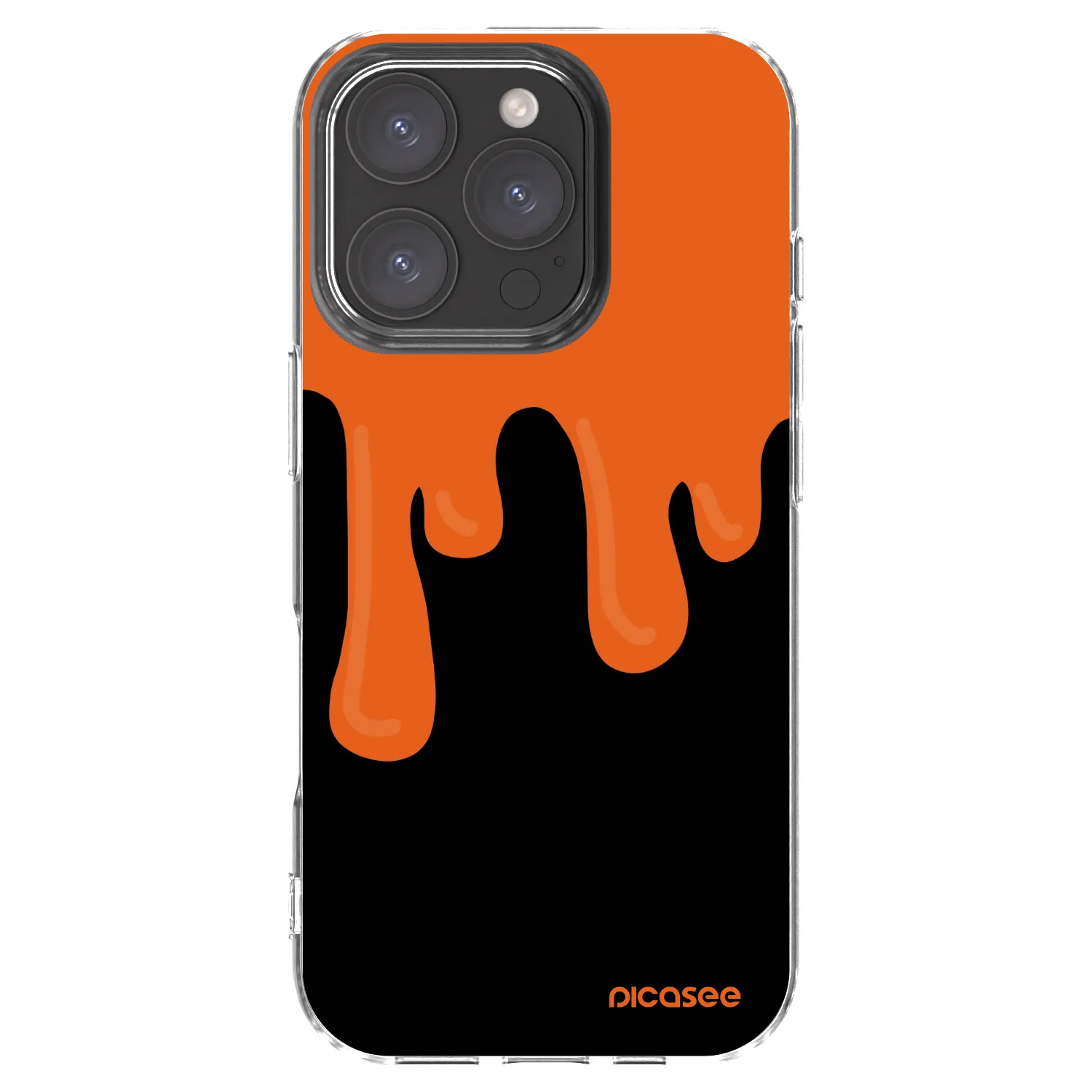 Picasee silikonski prozorni ovitek za Apple iPhone 16 Pro - Orange spooky