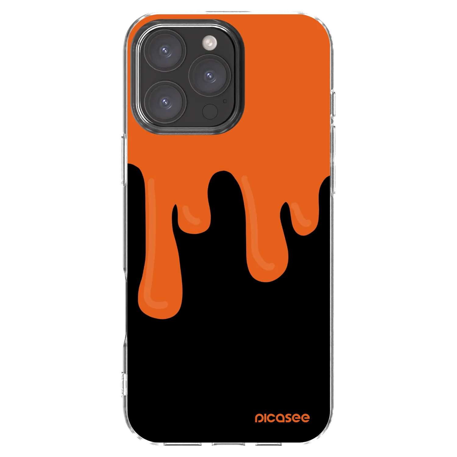 Picasee silikonski prozorni ovitek za Apple iPhone 16 Pro Max - Orange spooky