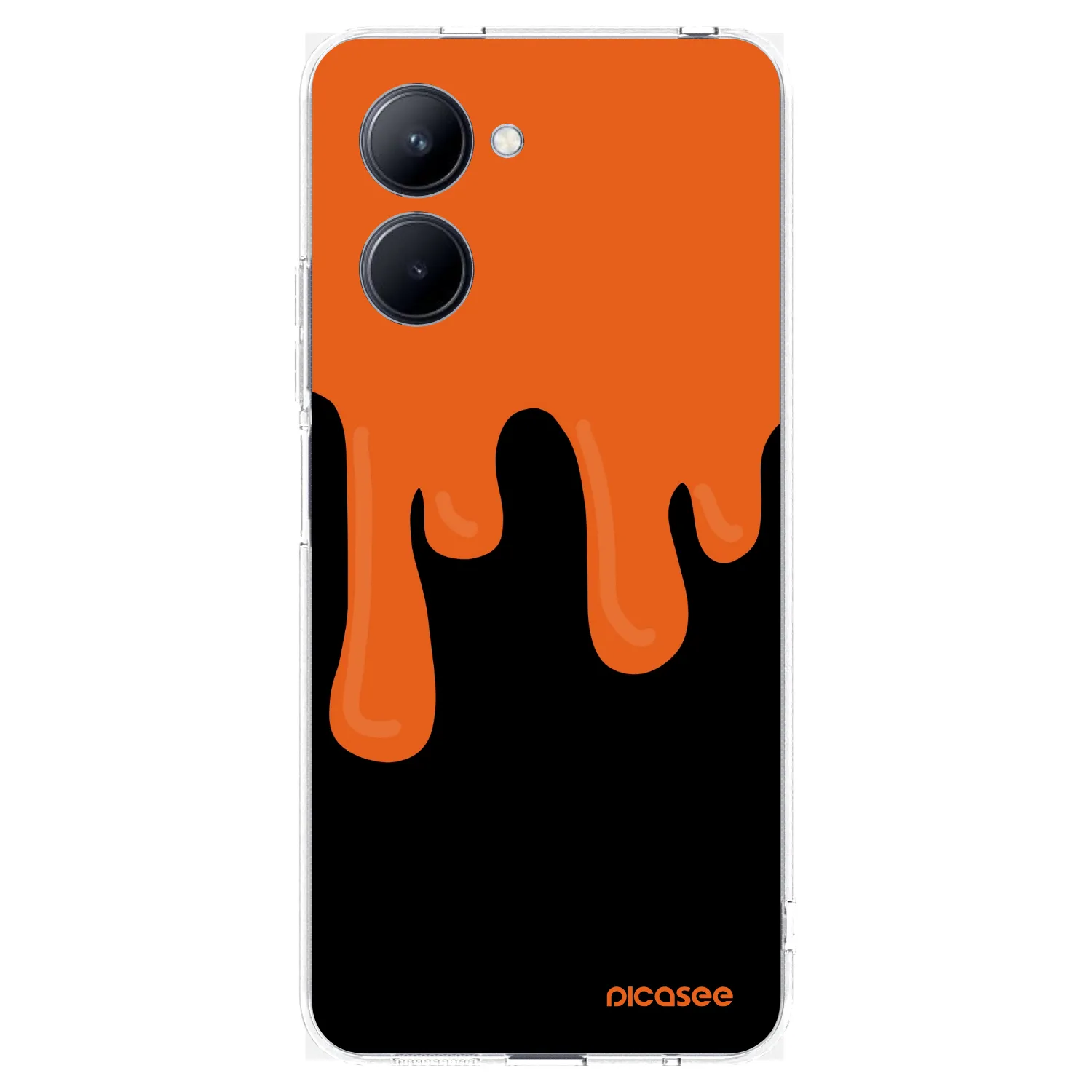 Picasee silikonski prozorni ovitek za Realme C33 (2023) - Orange spooky
