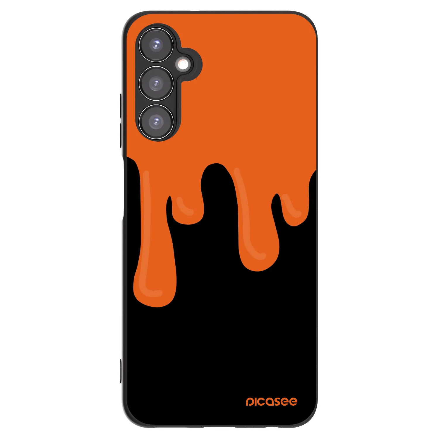 Picasee silikonski črni ovitek za Samsung Galaxy A05s A057G - Orange spooky
