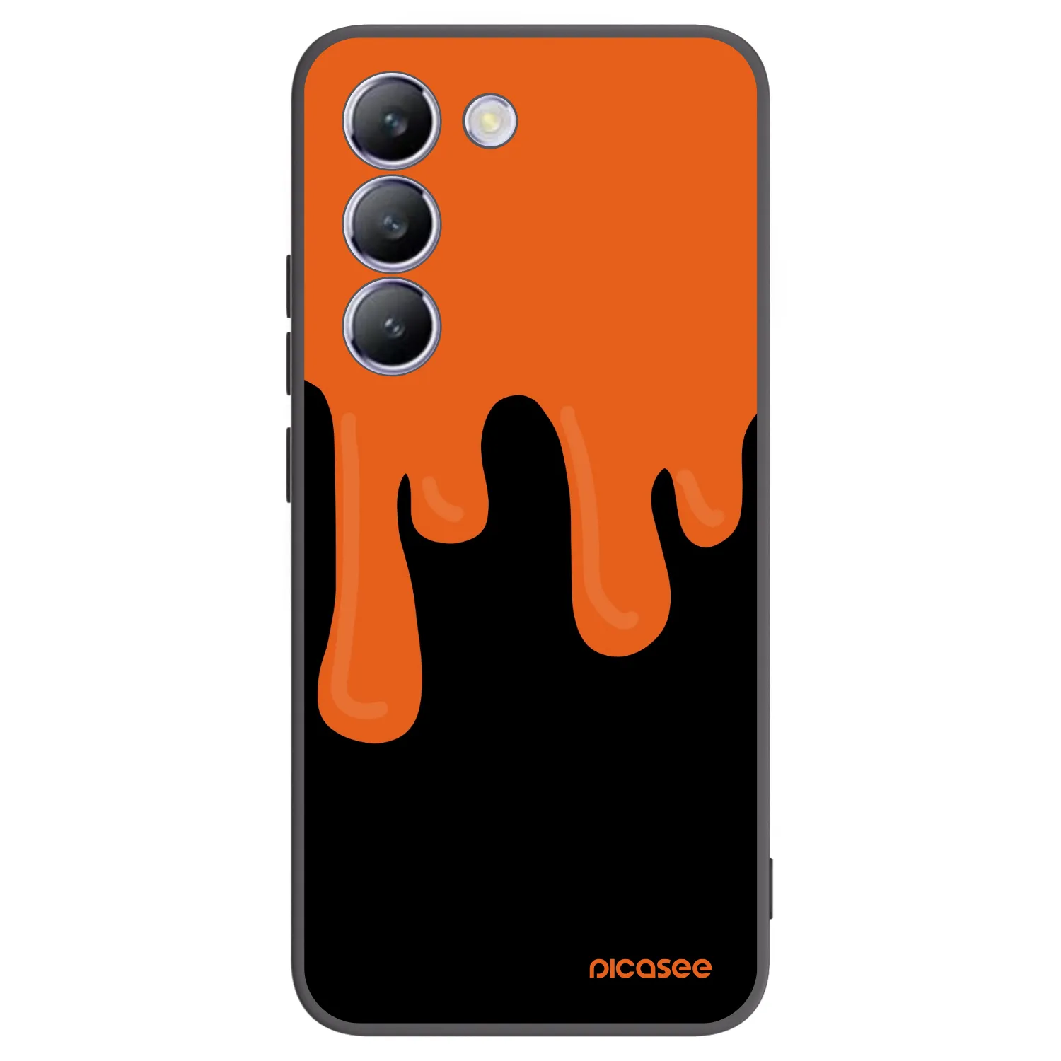 Picasee silikonski črni ovitek za Vivo V40 SE 5G - Orange spooky