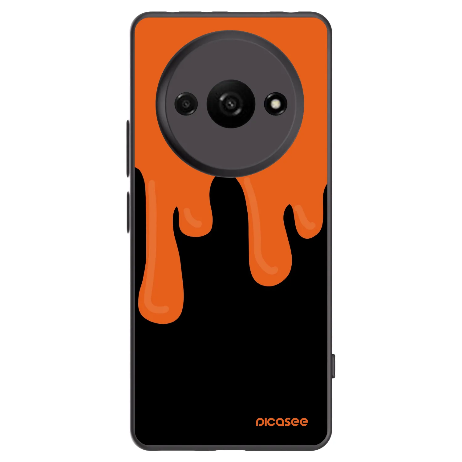 Picasee silikonski črni ovitek za Xiaomi Redmi A3 - Orange spooky