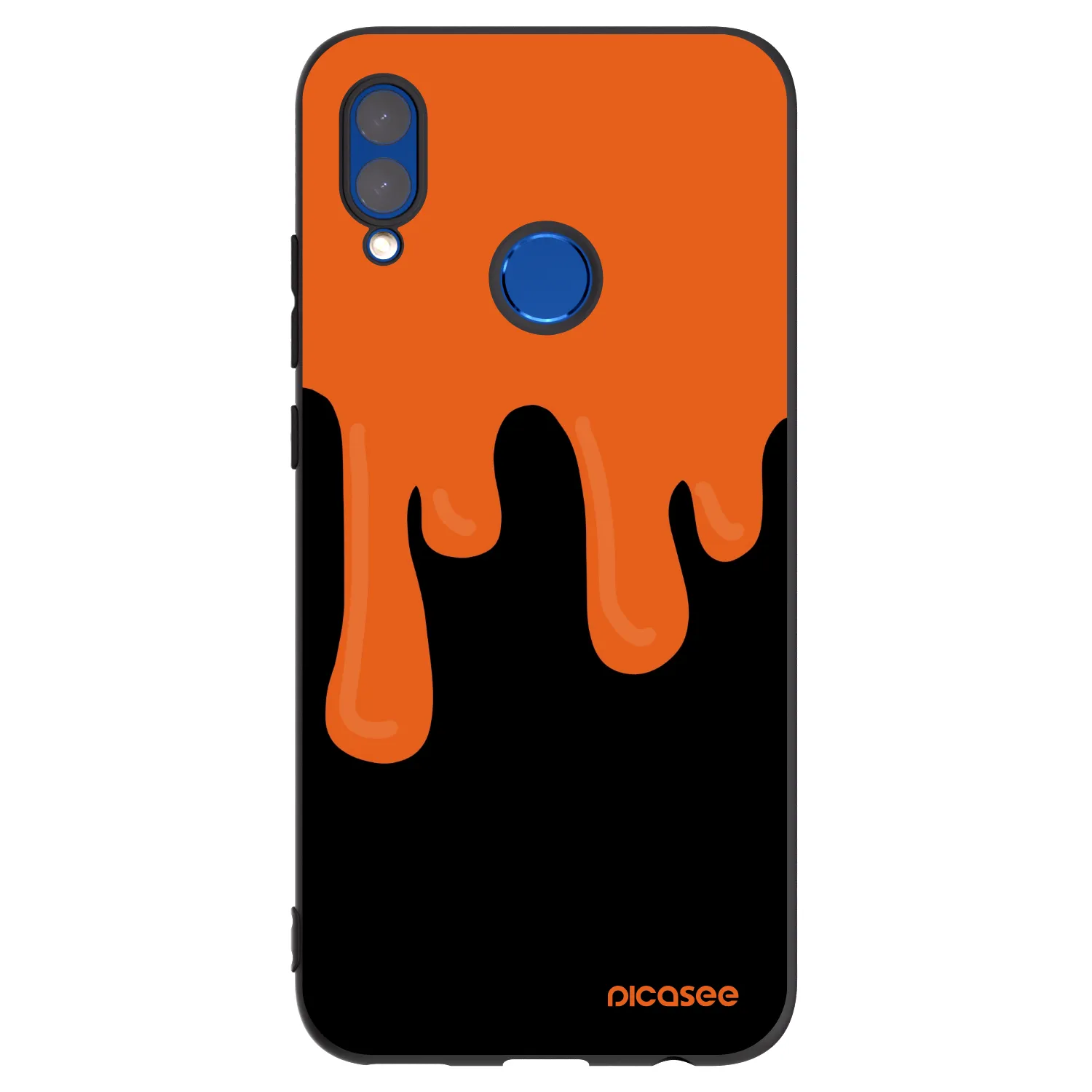 Picasee silikonski črni ovitek za Huawei P Smart 2019 - Orange spooky