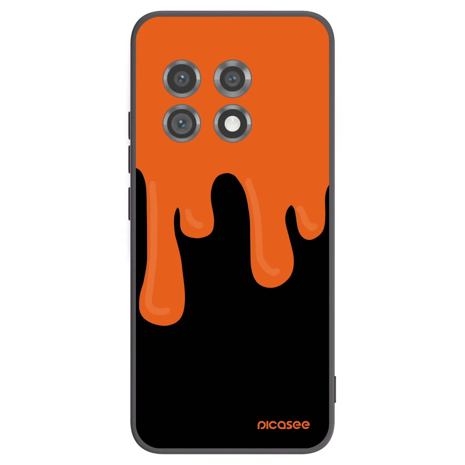 Picasee silikonski črni ovitek za OnePlus 11 5G - Orange spooky