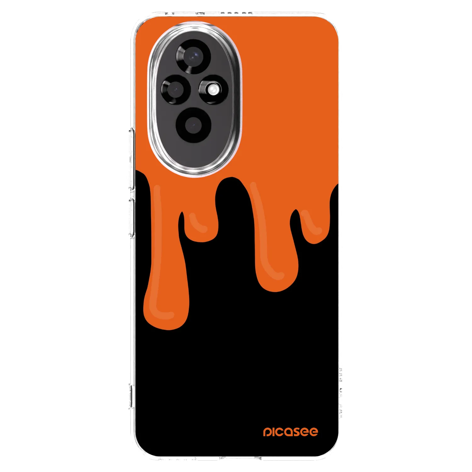 Picasee silikonski prozorni ovitek za Honor 200 Pro 5G - Orange spooky