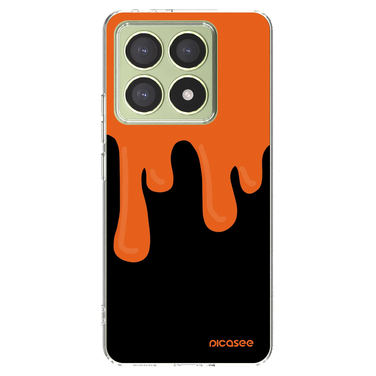 Picasee silikonski prozorni ovitek za Xiaomi 14T - Orange spooky