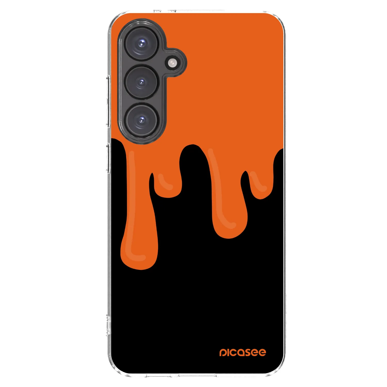 Picasee silikonski prozorni ovitek za Samsung Galaxy S24 FE S721B - Orange spooky