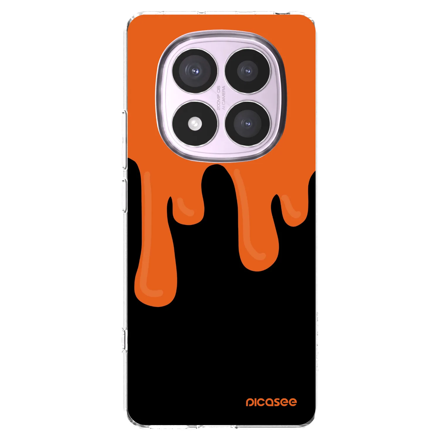 Picasee silikonski prozorni ovitek za Xiaomi Redmi Note 14 Pro 5G - Orange spooky