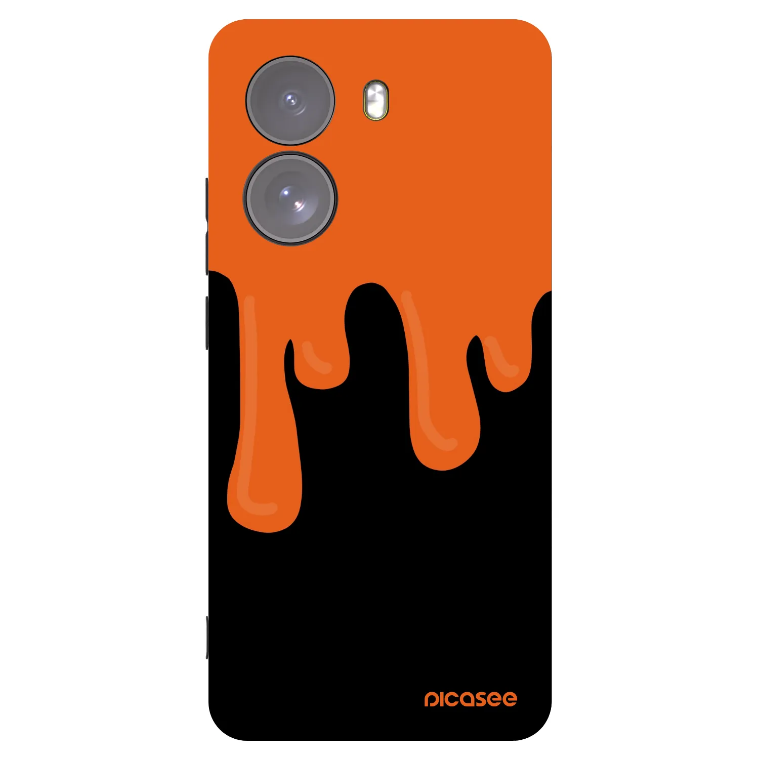 Picasee silikonski črni ovitek za Xiaomi Poco X7 - Orange spooky