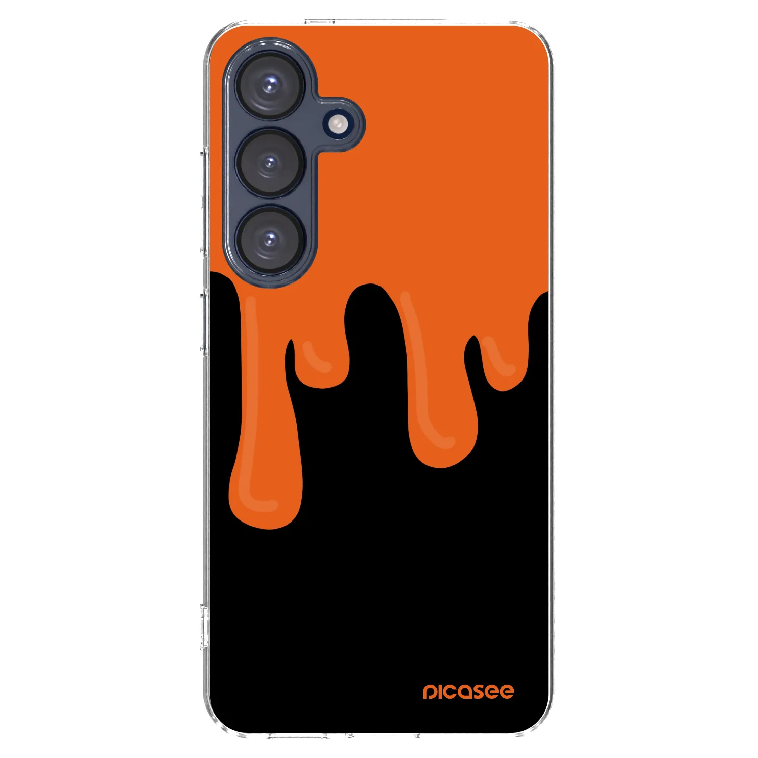 Picasee silikonski prozorni ovitek za Samsung Galaxy S25 5G - Orange spooky