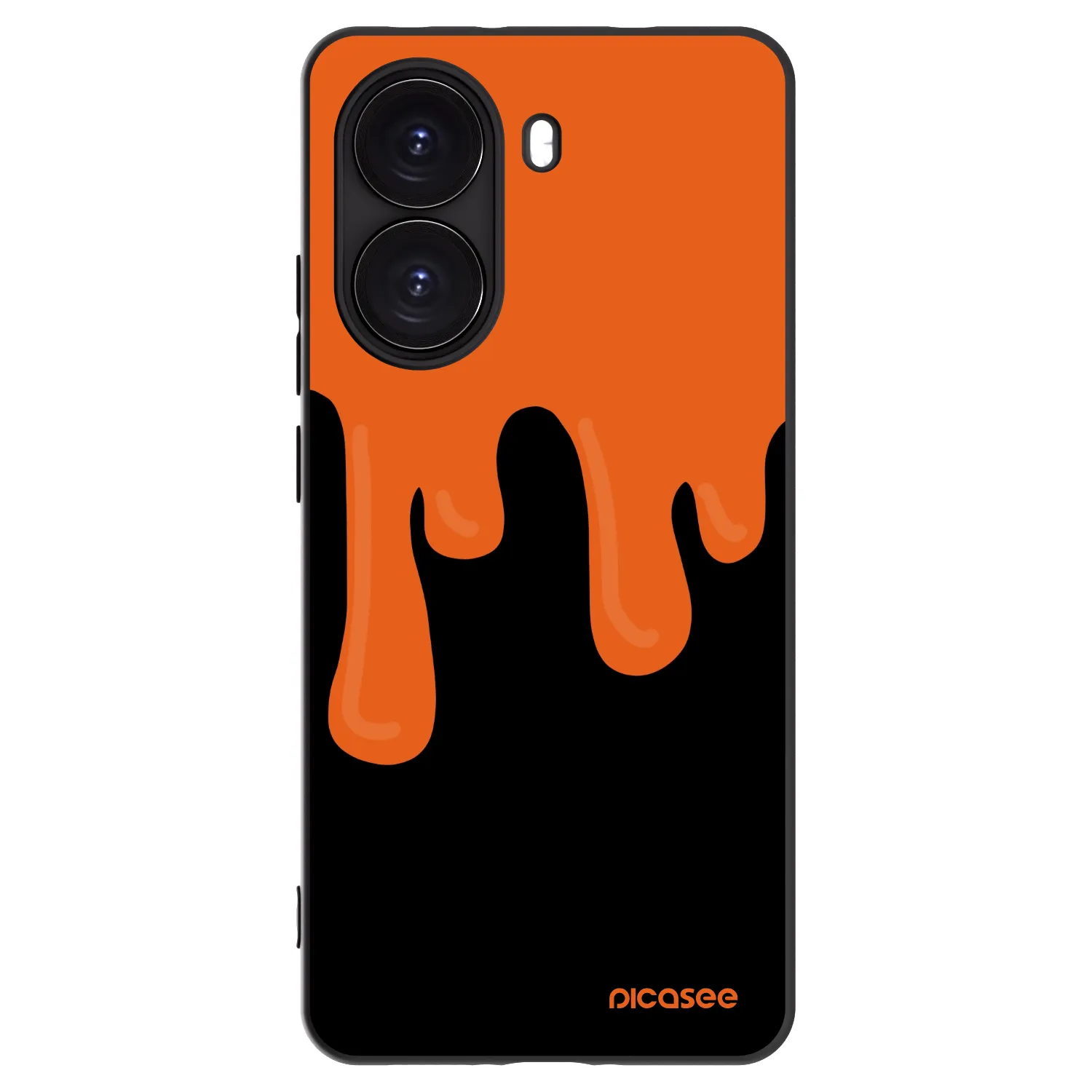 Picasee silikonski črni ovitek za Xiaomi Poco X7 Pro 5G - Orange spooky