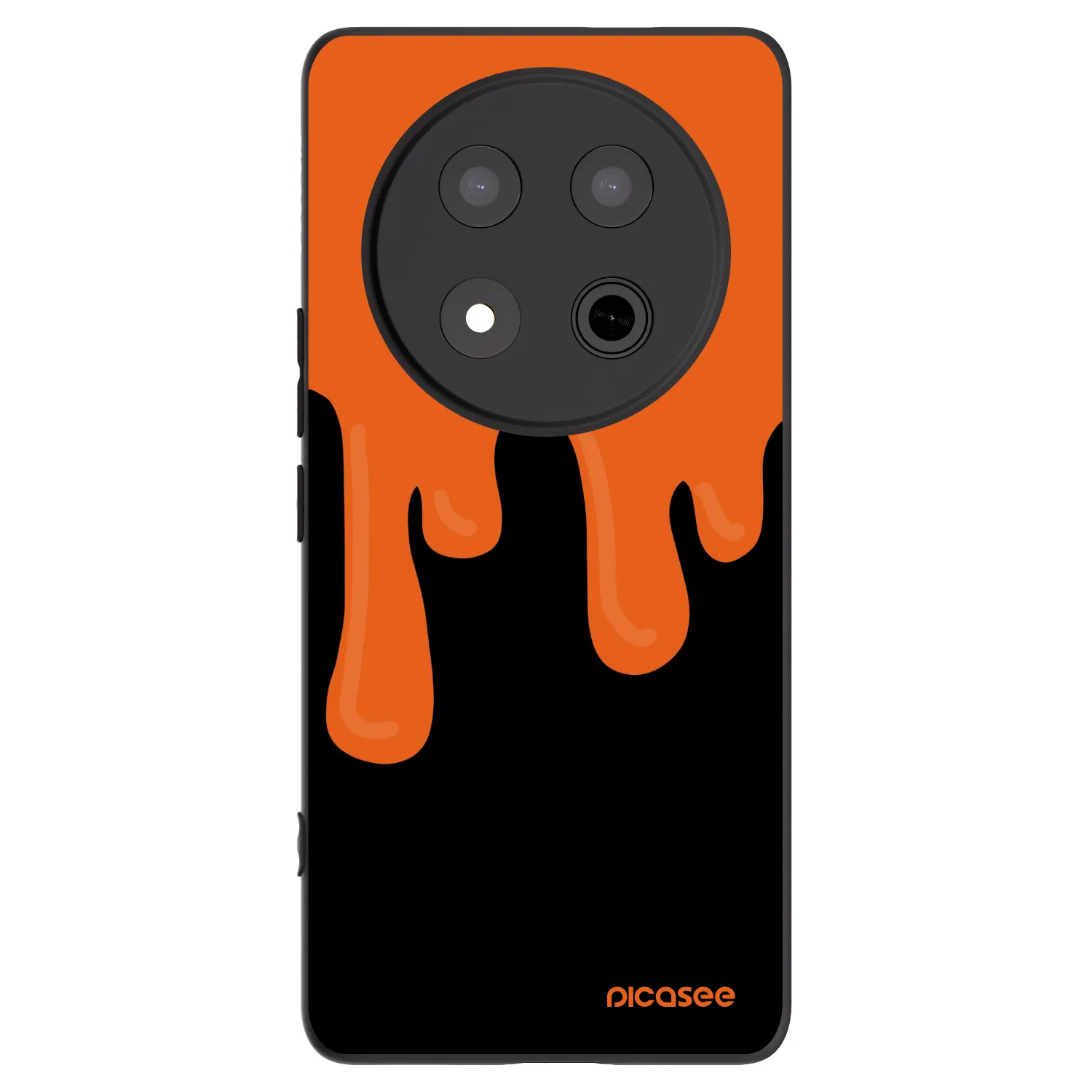 Picasee silikonski črni ovitek za Honor Magic7 Lite 5G - Orange spooky