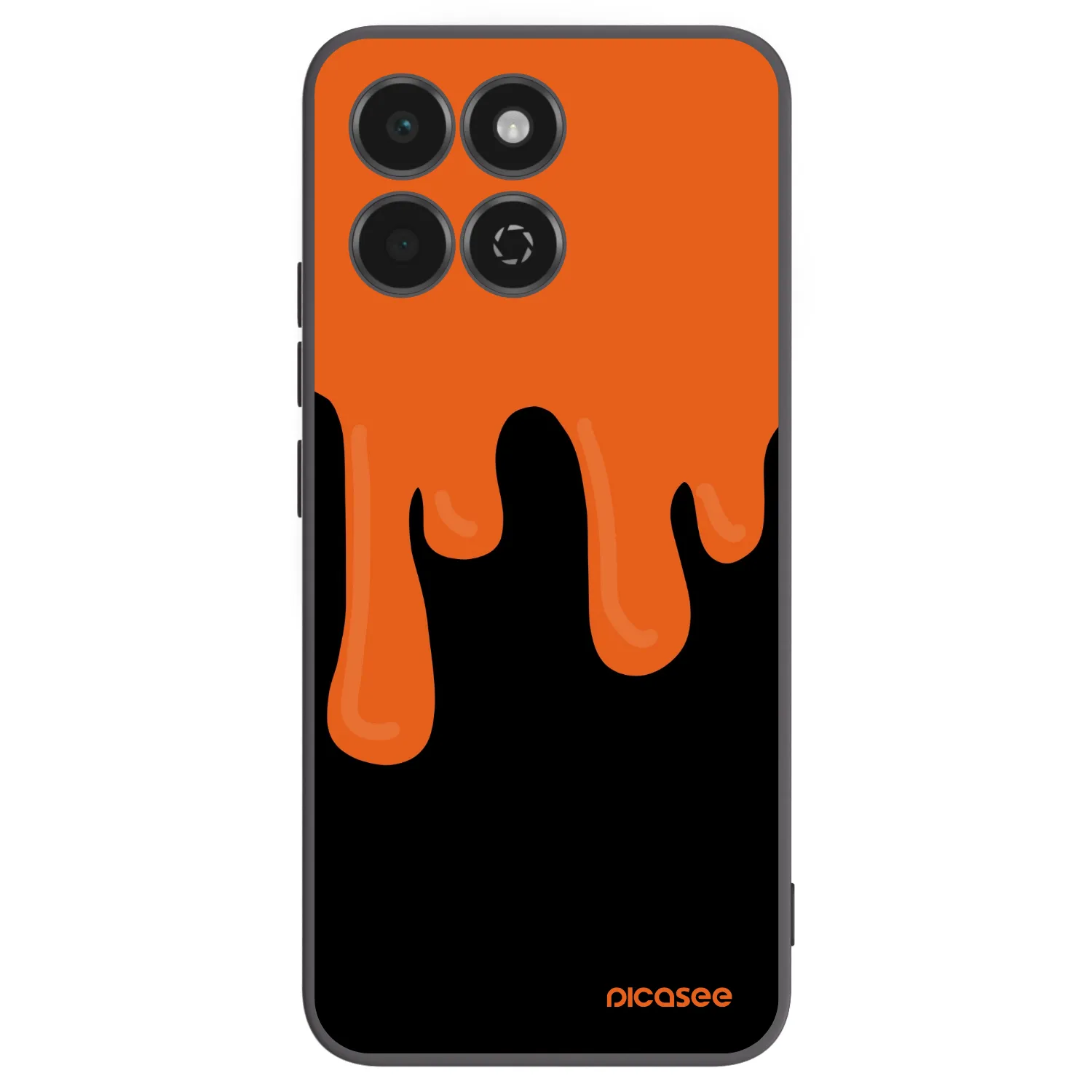 Picasee silikonski črni ovitek za Honor 200 Smart 5G - Orange spooky