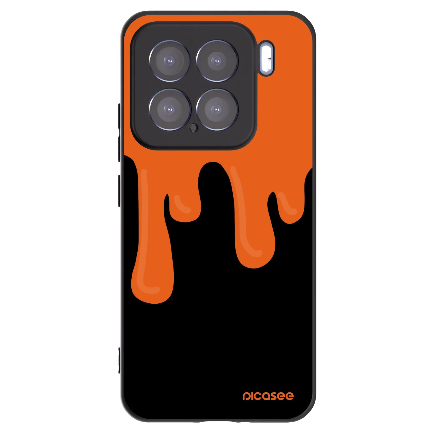 Picasee silikonski črni ovitek za Xiaomi 15 - Orange spooky