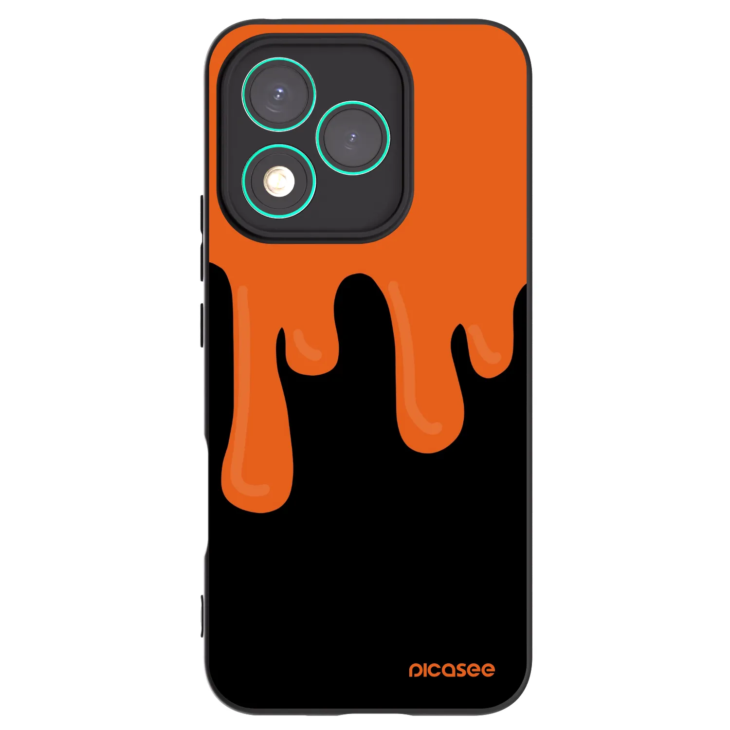 Picasee silikonski črni ovitek za Honor 400 Lite 5G - Orange spooky