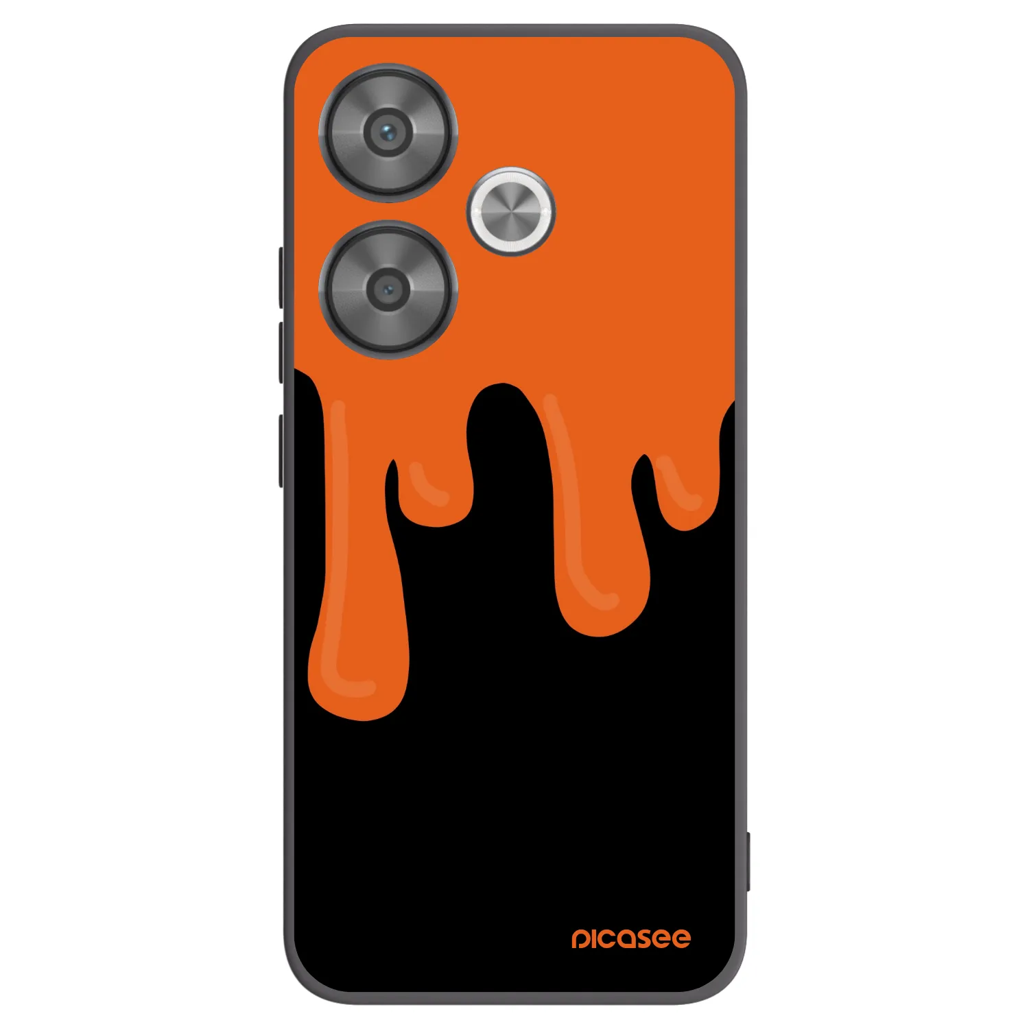 Picasee silikonski črni ovitek za Xiaomi Poco F6 - Orange spooky