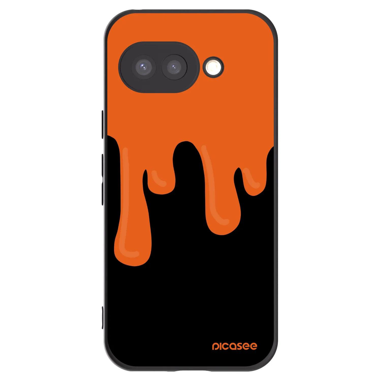 Picasee silikonski črni ovitek za Google Pixel 9a - Orange spooky
