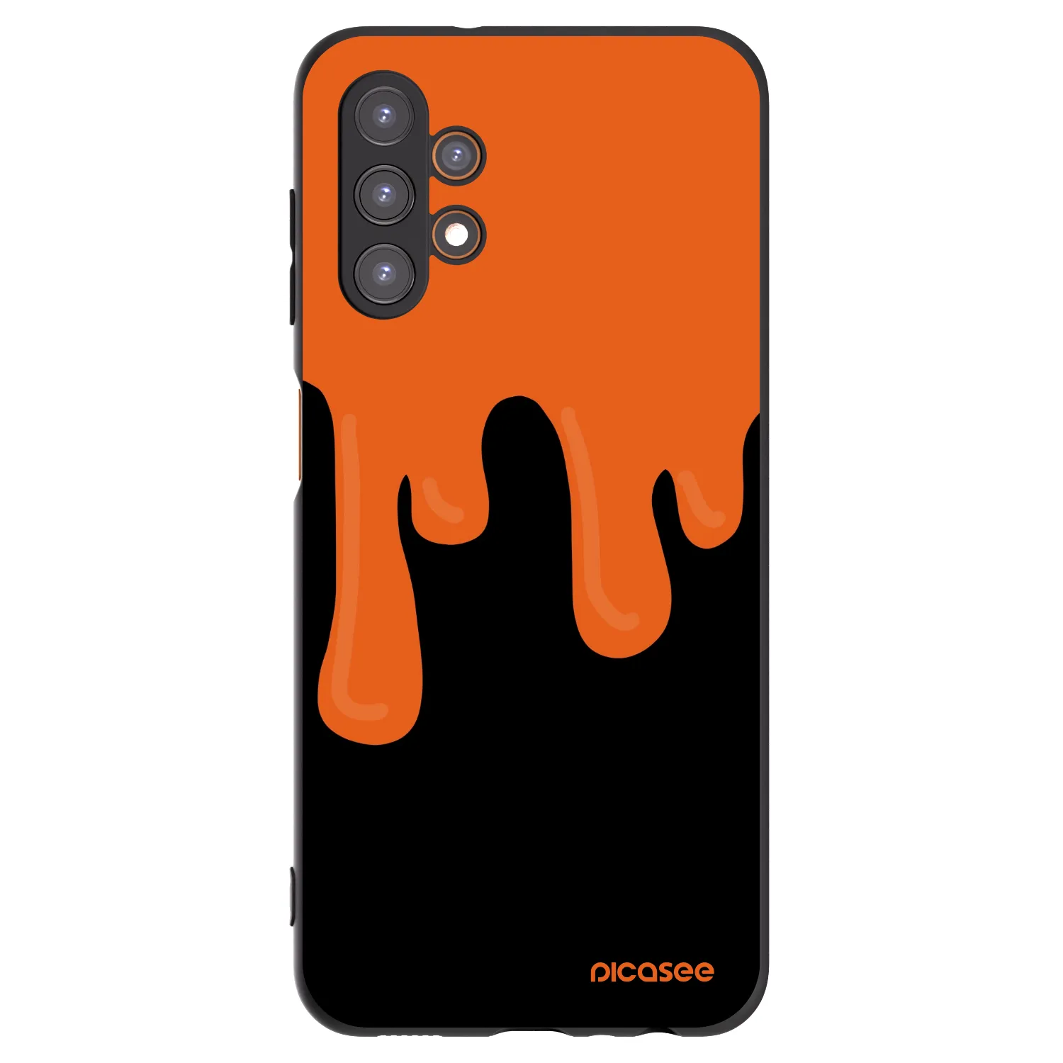 Picasee silikonski črni ovitek za Samsung Galaxy A13 5G - Orange spooky