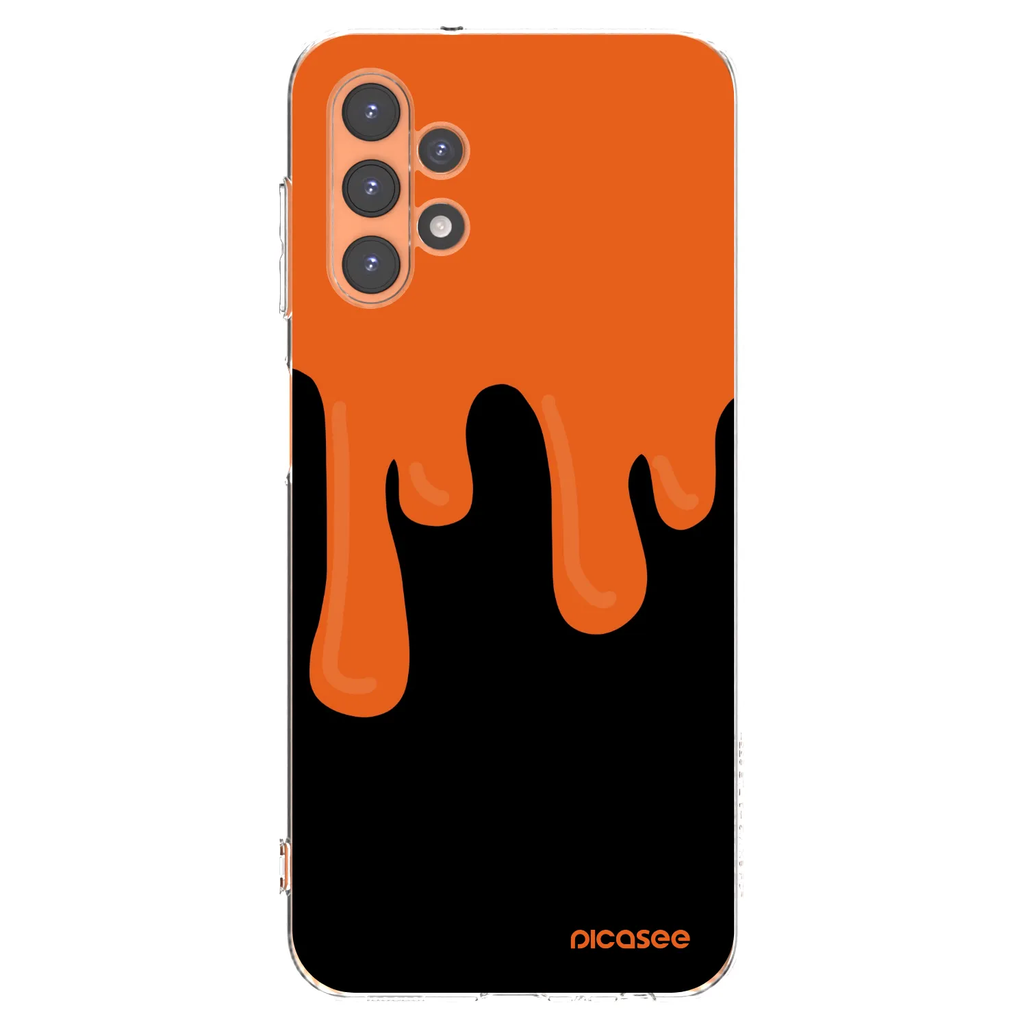Picasee silikonski prozorni ovitek za Samsung Galaxy A13 5G - Orange spooky